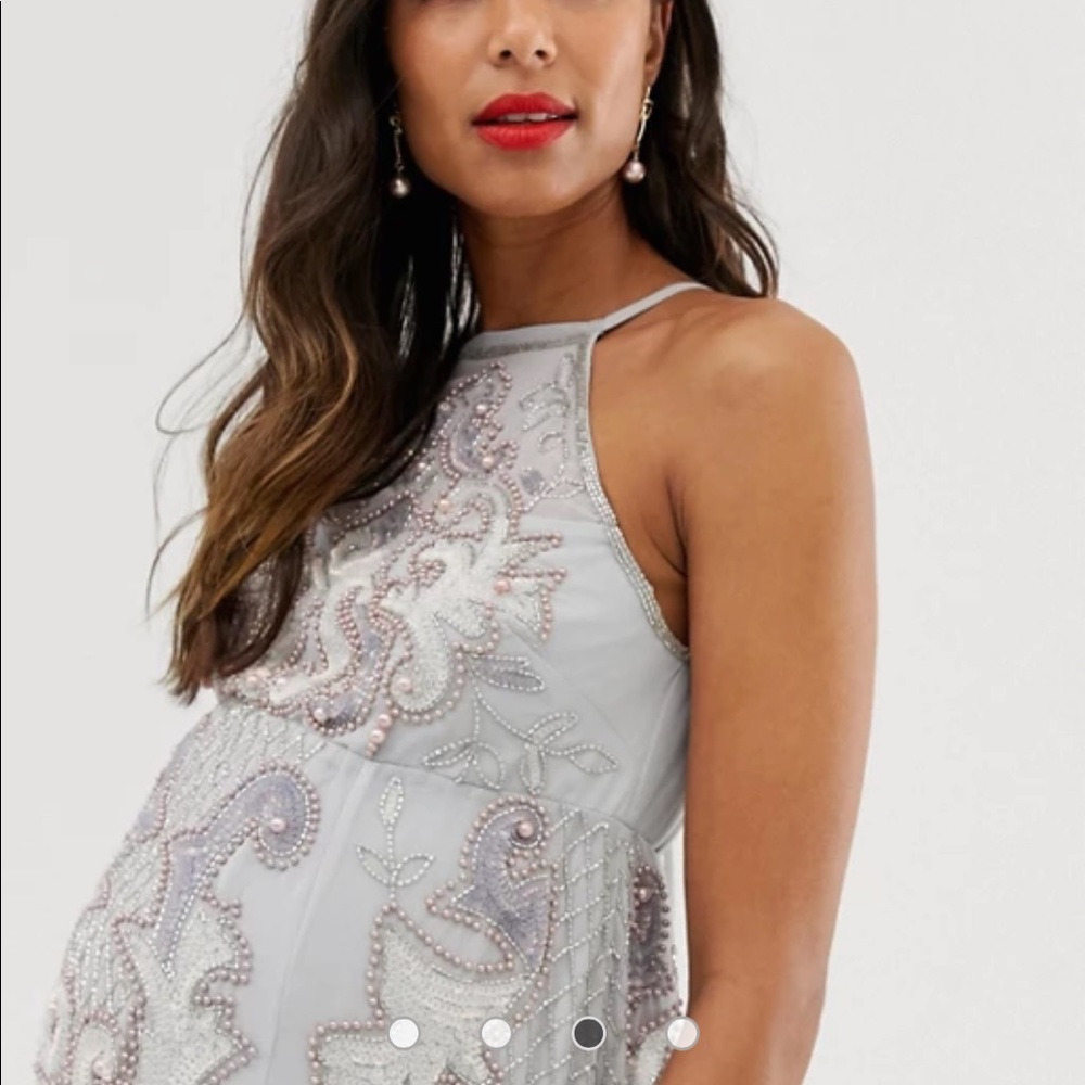 ASOS Beaded Light Blue Formal Gown 6